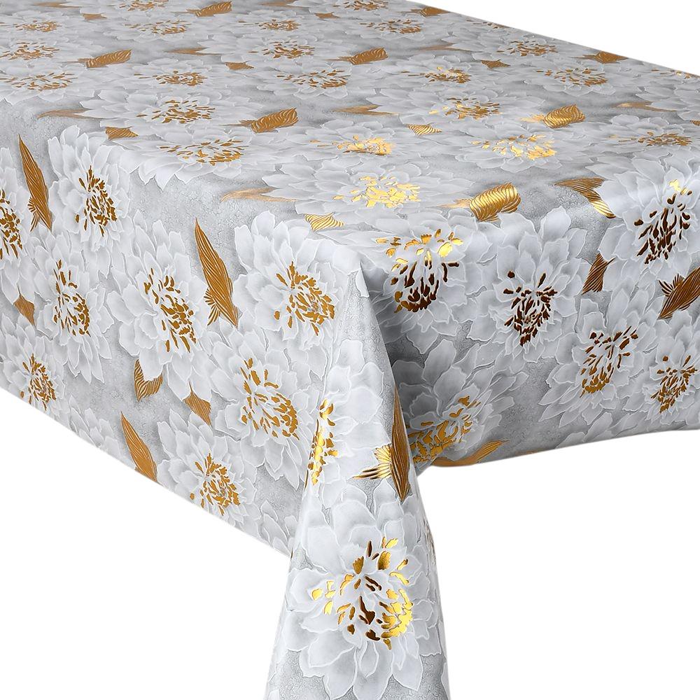 Клеенка на стол Marble MA-5316B 1,37х20 м Серый с золотым (30835968)