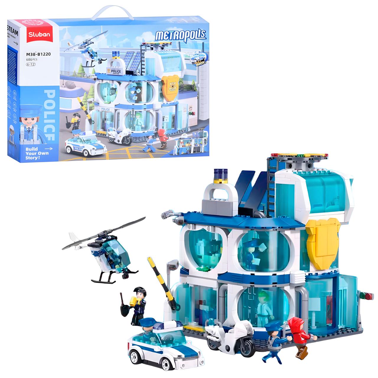 Конструктор Sluban Полицейский участок 686 деталей (M38-B1220) - фото 3 Конструктор Sluban Полицейский участок 686 деталей (M38-B1220) - фото 3