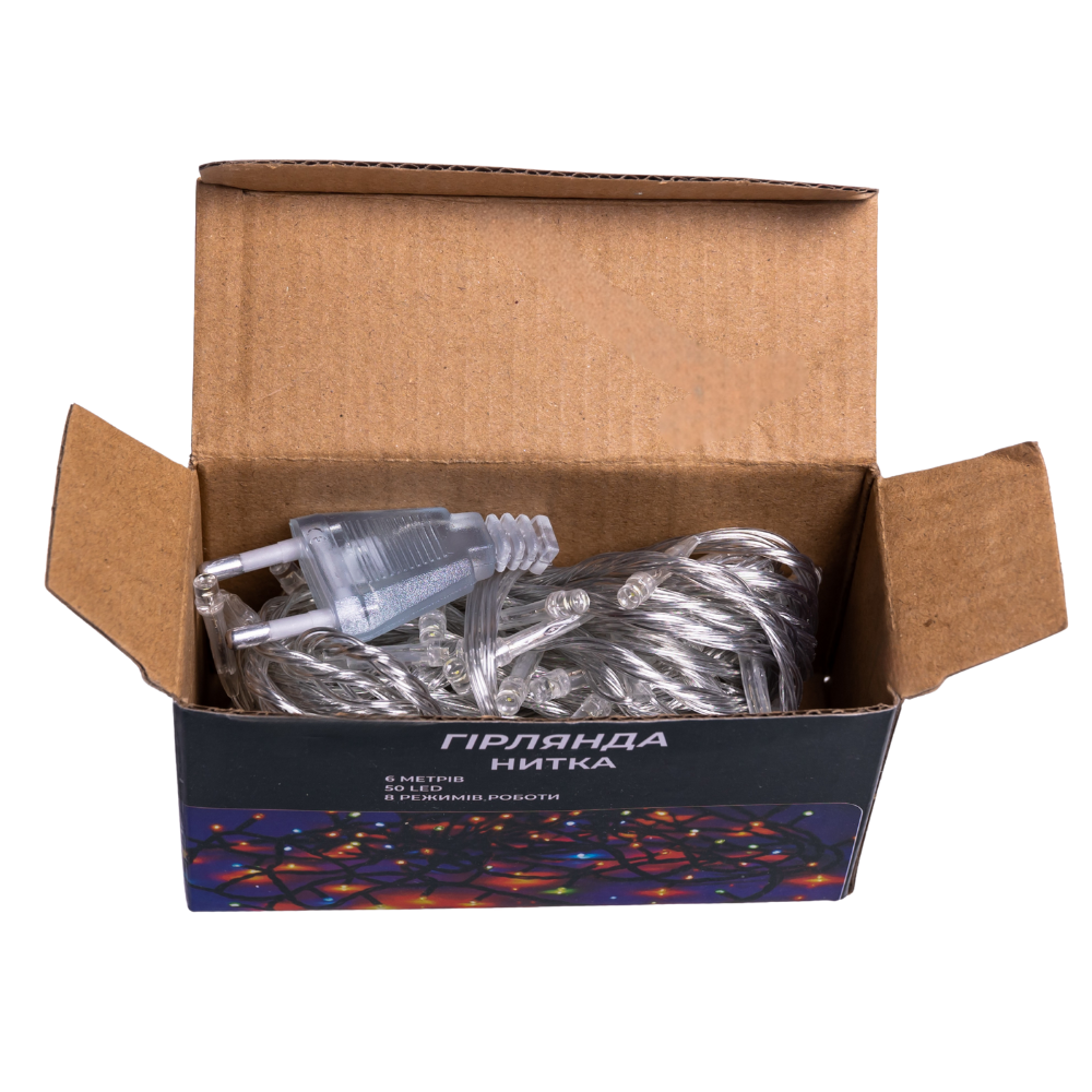 Гирлянда комнатная Нить W50LED6MWW 6 м 50 LED Белый/Белый (29912684) - фото 5 Гирлянда комнатная Нить W50LED6MWW 6 м 50 LED Белый/Белый (29912684) - фото 5