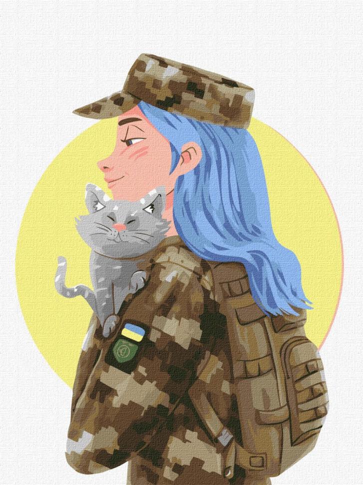 Картина по номерам Ідейка Пушистое спасение 30х40 см (KHO4891)