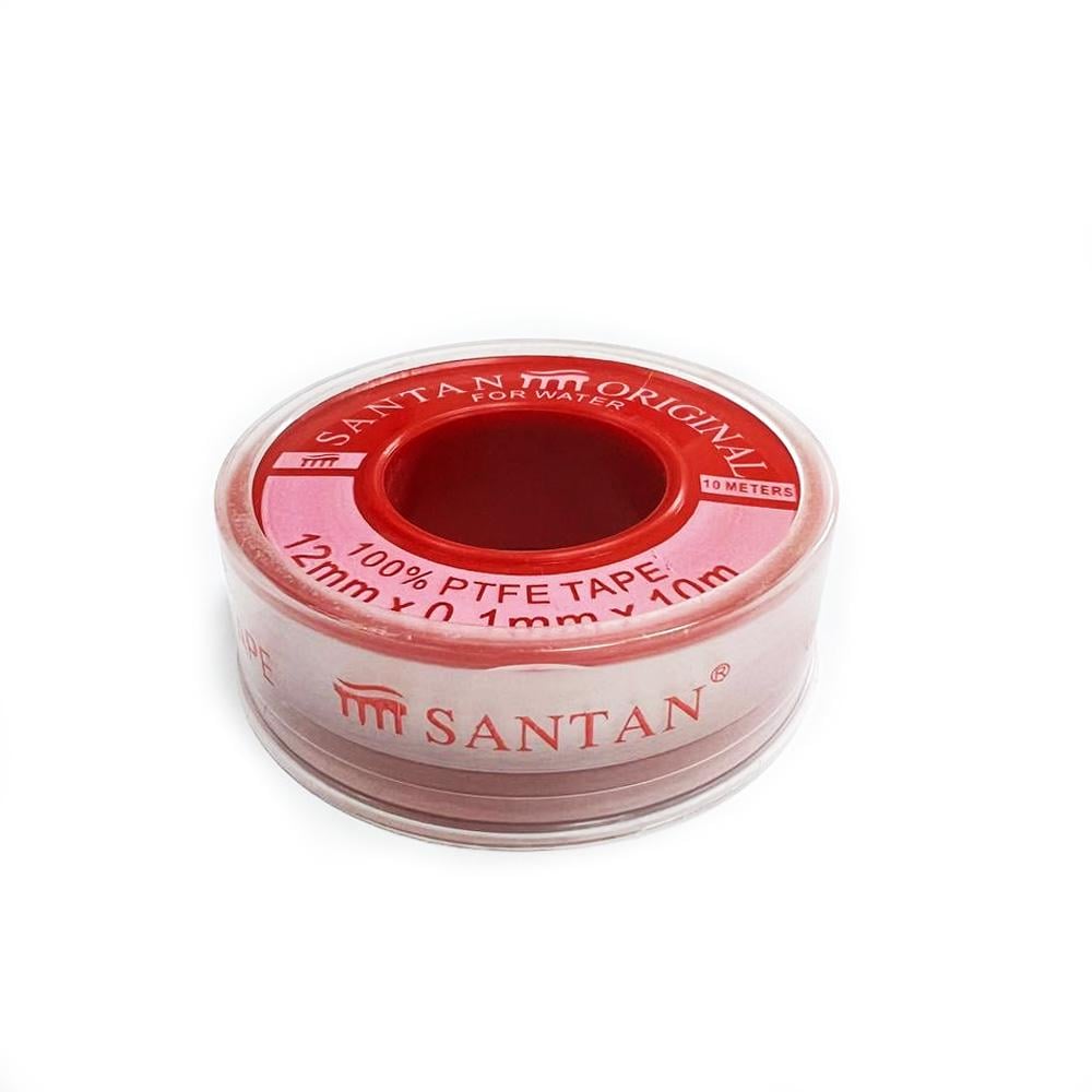 Фум стрічка SANTAN 12x0,1 мм x 10 м Червоний (41155)