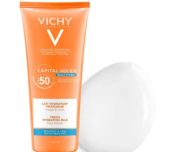 Молочко увлажняющее солнцезащитное Vichy Capital Soleil Fresh Protective Milk SPF 50+ для лица и тела 300 мл (2299449828)