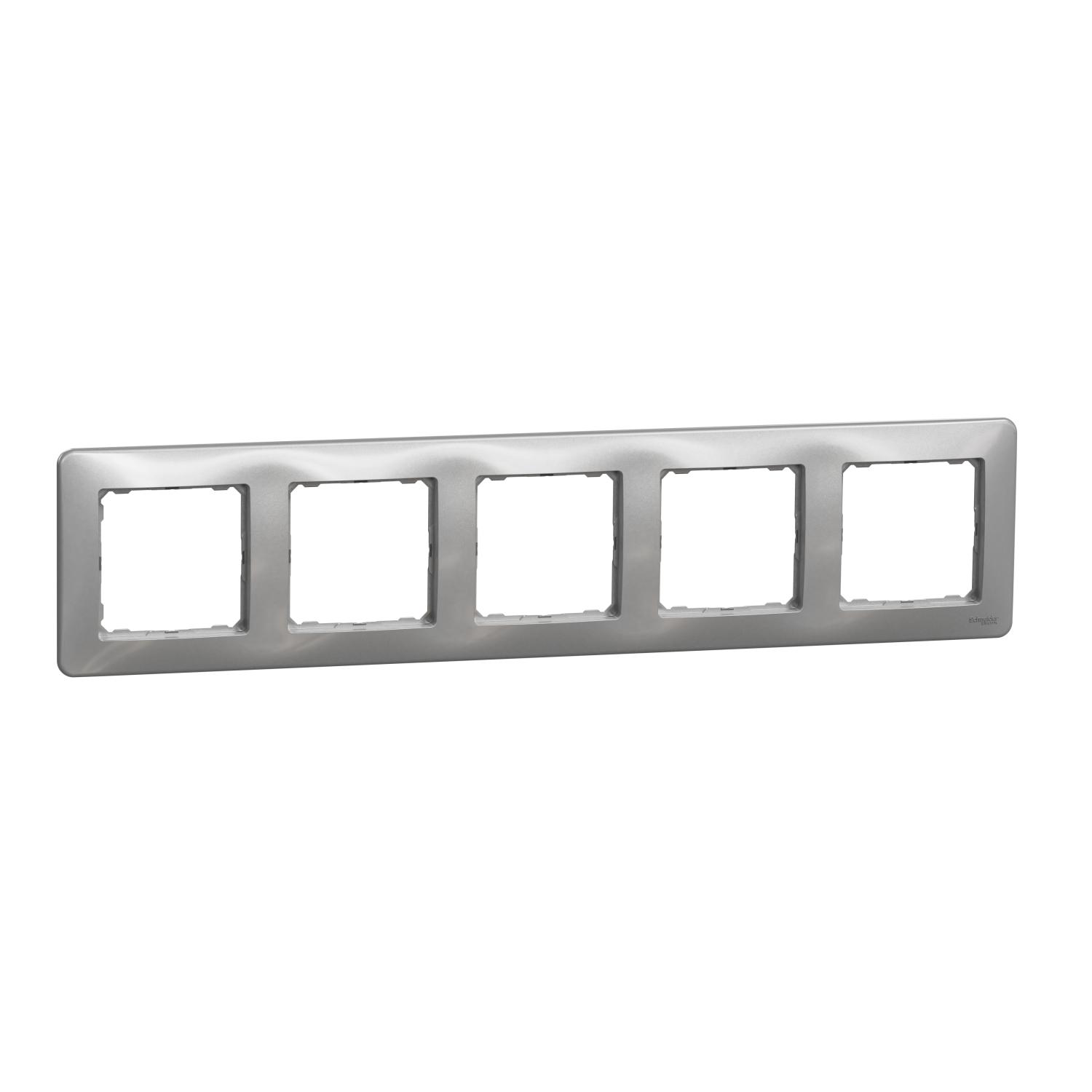 Рамка пятиместная Schneider Electric Sedna Design Алюминий (SDD313805)