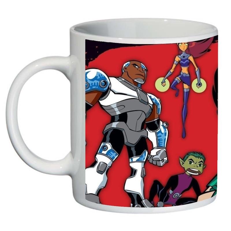 Чашка с принтом Юные титаны TT-008 (2181713244)