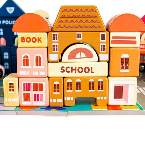 Набір дерев'яний Місто з килимком-пазлом 115 блоків - фото 7 Набір дерев'яний Місто з килимком-пазлом 115 блоків - фото 7