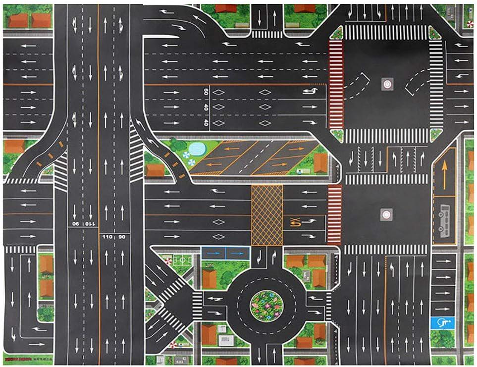Коврик-скатерть Дорожное движение водоотталкивающее для игры с машинками 100х130 см (26443595)