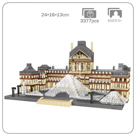 Конструктор 3D Музей Лувра 24х16х13 см 3377 деталей (VA-3D Louvre) - фото 3