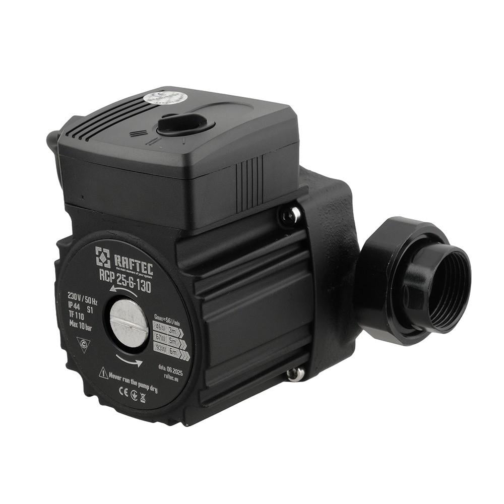 Циркуляційний насос Raftec RCP 25-60/130 93 Вт H 6 м Q 56 л/хв механічний (SW-108249)