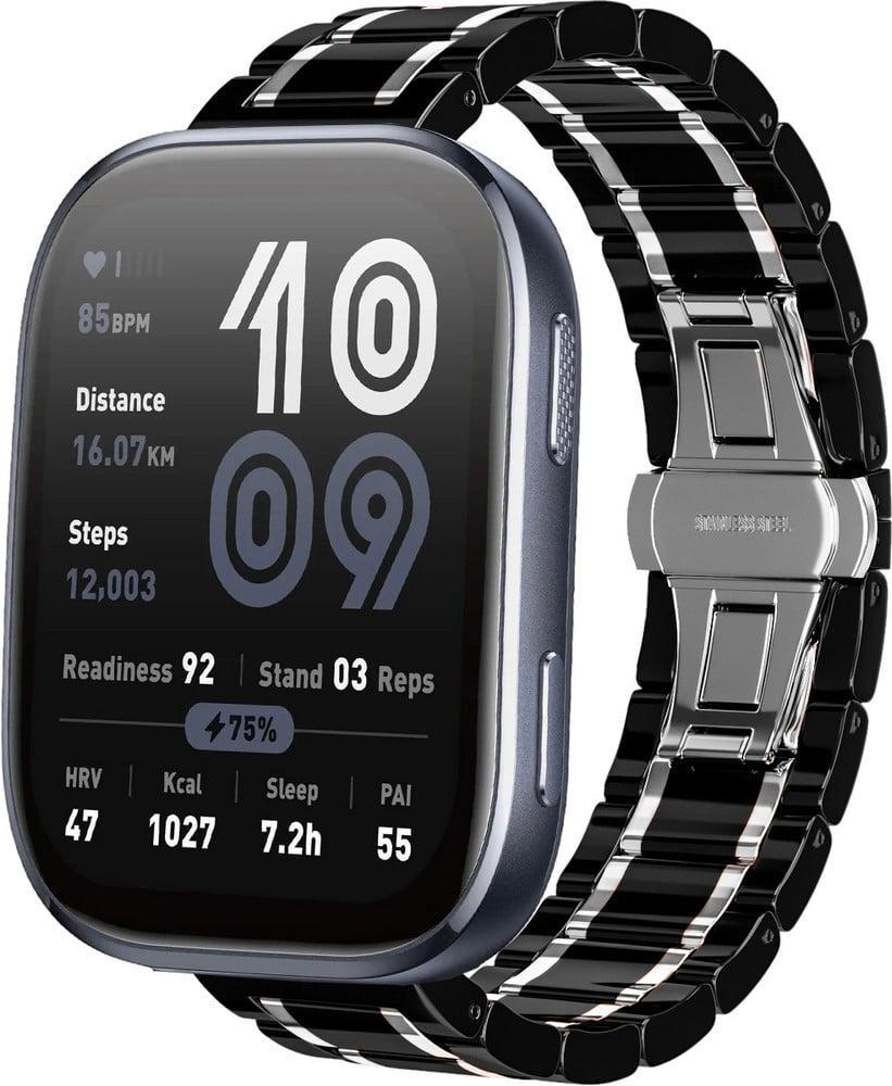 Ремінець керамічний Ceramo для Amazfit Bip 6 Black White (40517-1E)