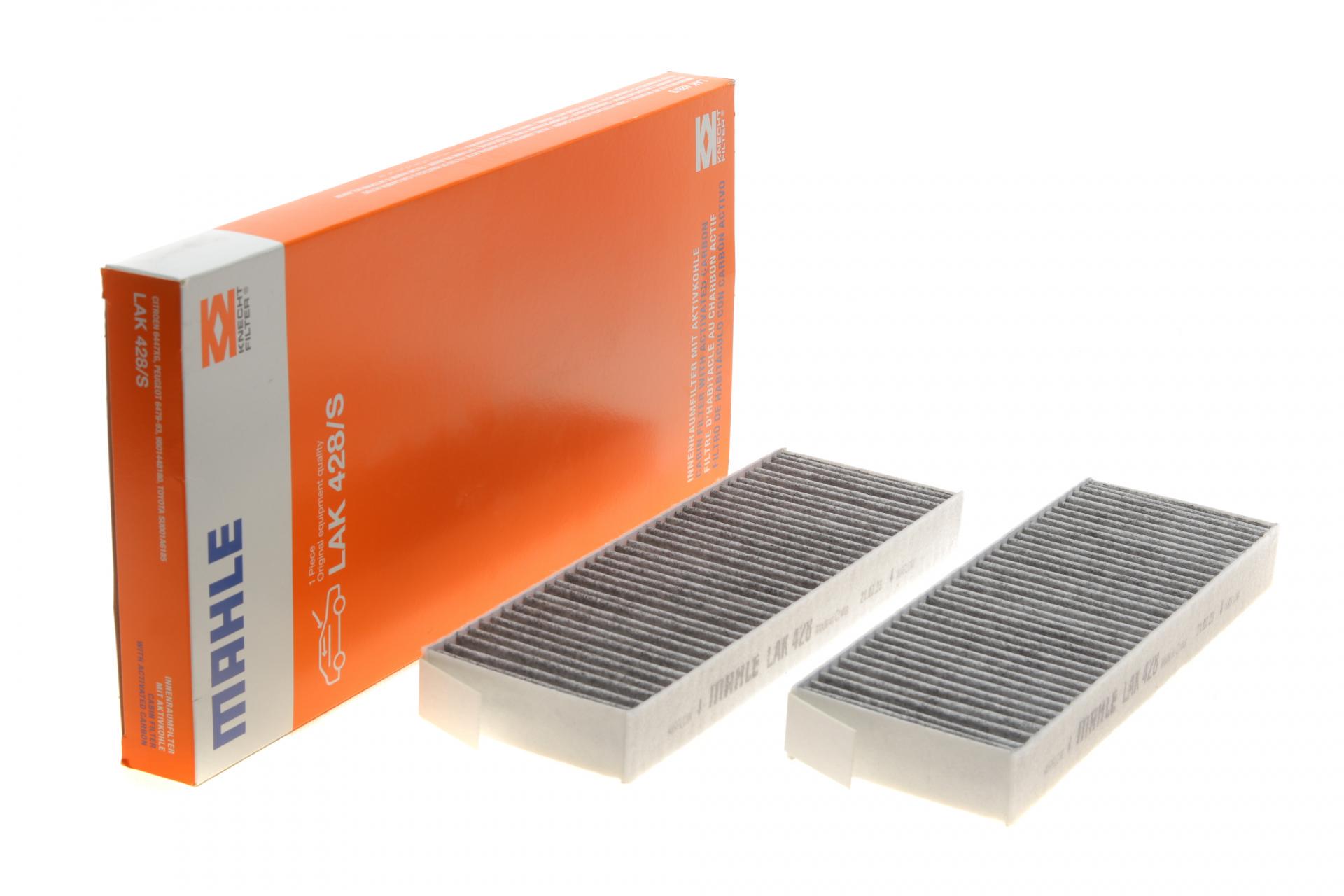 Фильтр салона KNECHT для Citroen Berlingo/Peugeot Partner 08- 2 шт. угольный (LAK 428/S)