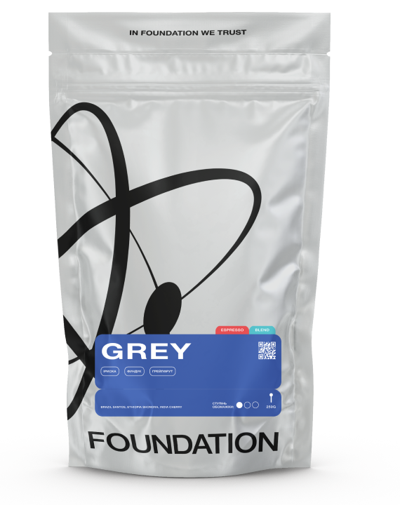 Суміш кави в зернах Foundation Coffee Roasters Grey 250 г - фото 1 Суміш кави в зернах Foundation Coffee Roasters Grey 250 г - фото 1