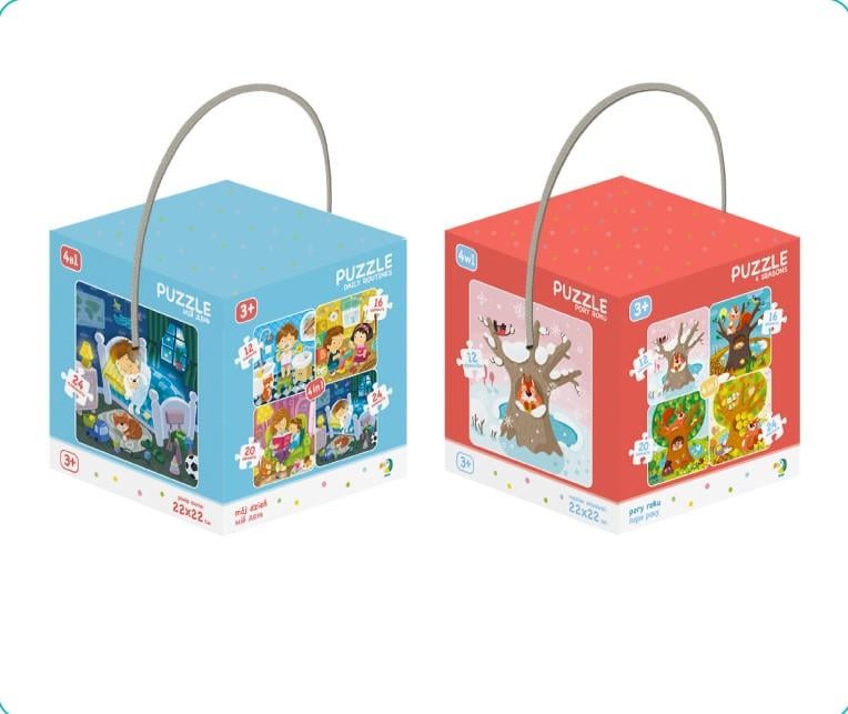 Комплект пазлів DoDo 4в1 Мій день 300130 та Пори Року 300125 (2882288222)