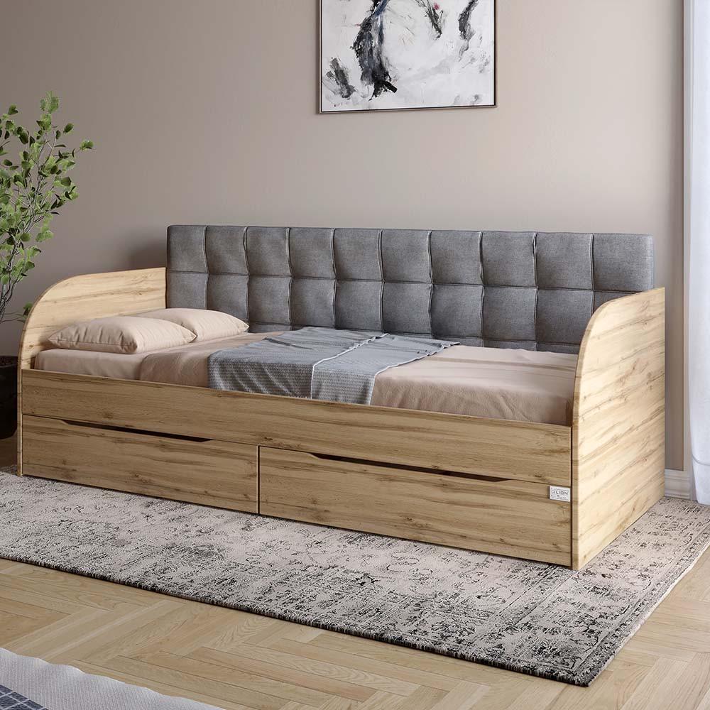 Кровать детская односпальная Lion Л-7 с ящиками и ламелями Лили-95 90x200 см Дуб аппалачи (Lion-041089) - фото 1 Кровать детская односпальная Lion Л-7 с ящиками и ламелями Лили-95 90x200 см Дуб аппалачи (Lion-041089) - фото 1