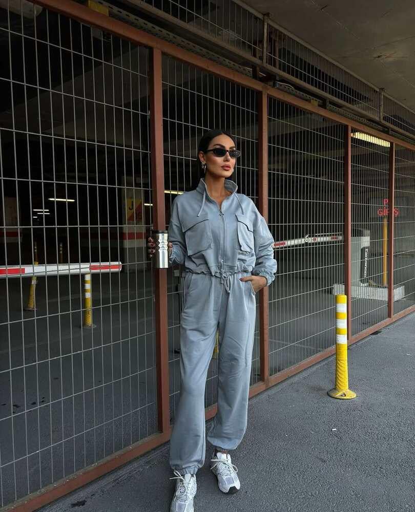 Костюм Forstime 8005x60 жіноча Сірий - фото 2 Костюм Forstime 8005x60 жіноча Сірий - фото 2