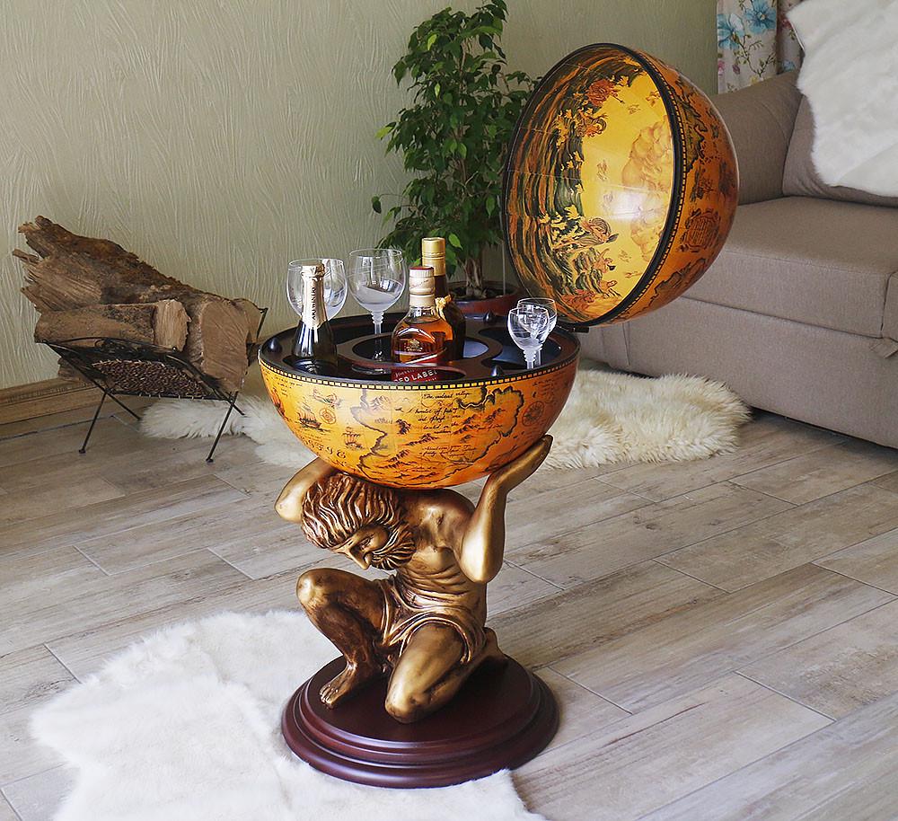 Минибар напольный Гранд Презент Глобус Atlas Древняя карта 42 см Коричневый (42016R-GR)