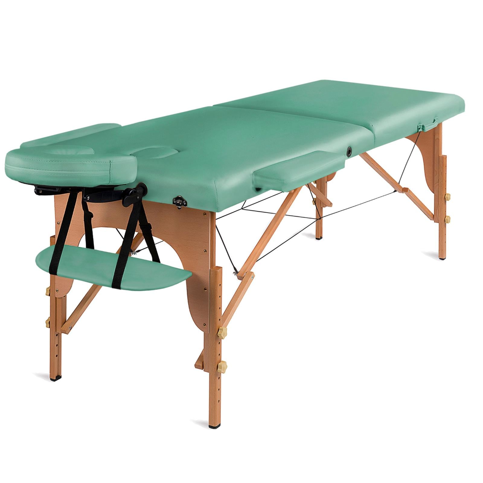 Массажный стол складной деревянный двухсекционный Medimas Prosport-2 195x70 cм Зеленый