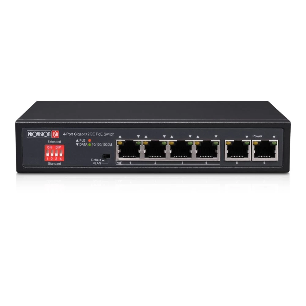 Коммутатор неуправляемый PoE Provision-ISR PoES-0472GC+2G гигабитный с 4 портами PoE