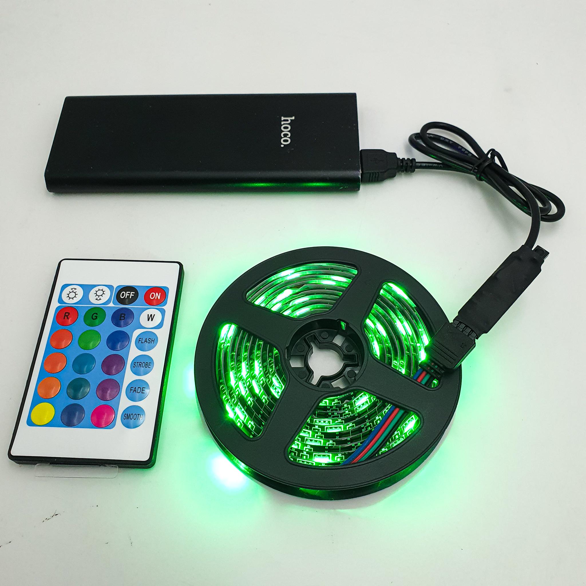 Стрічка світлодіодна RGB 5050 з пультом від USB для фонового підсвічування телевізора картин в силіконі UKC 2метра - фото 9