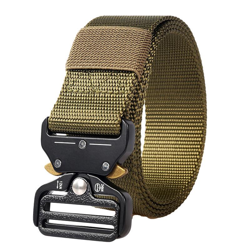 Ремень Assault Belt с металлической пряжкой 125x3,8 см Оливковый (SN-P002)