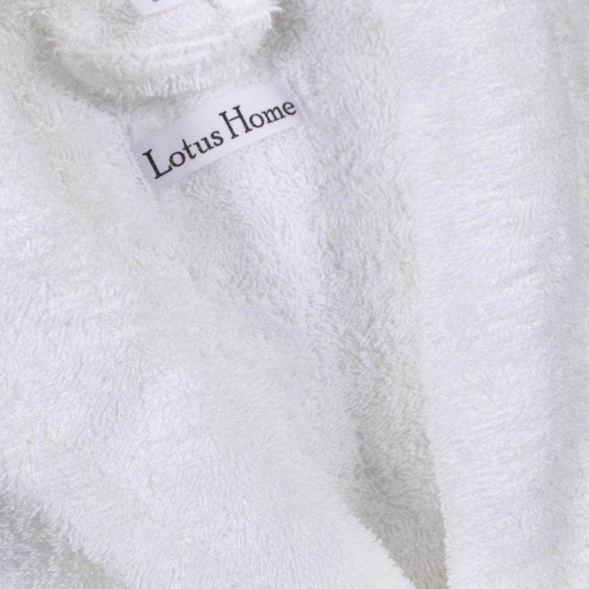 Халат махровий Lotus Home Basic Soft XL Білий (28092584) - фото 3