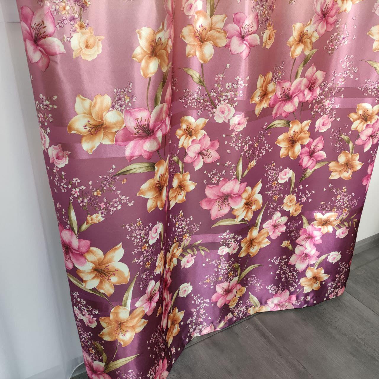 Штори ALBO з квітковим принтом 150x270 см 2 шт. Фіолетовий (SH-M650-2) - фото 12 Штори ALBO з квітковим принтом 150x270 см 2 шт. Фіолетовий (SH-M650-2) - фото 12