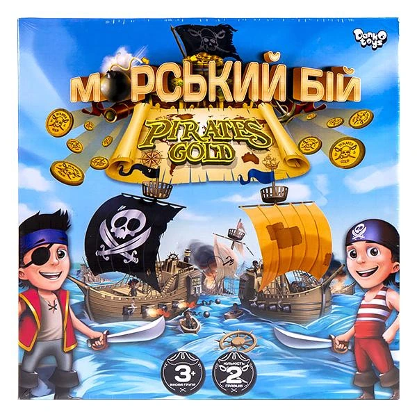 Настільна гра Danko Toys G-MB-03U "Морський бій. Pirates Gold"