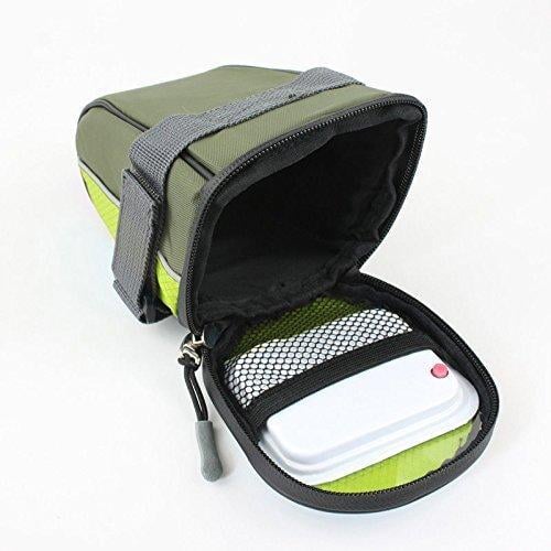 Сумка для велосипеда SUNROZ Seat Bag зі світловими індикатором повороту і пультом дистанційного керування Чорно-Зелений (SUN7891)