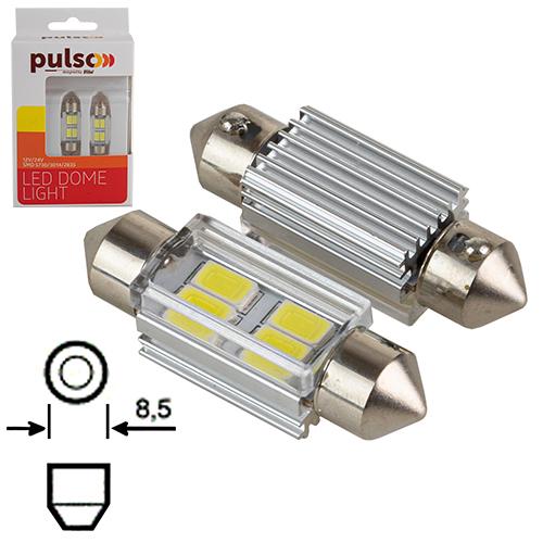 Светодиодные лампы PULSO софитные C5W 36 мм 4SMD 5730 LED 12V 6000K 130Lm 2 шт. - фото 4