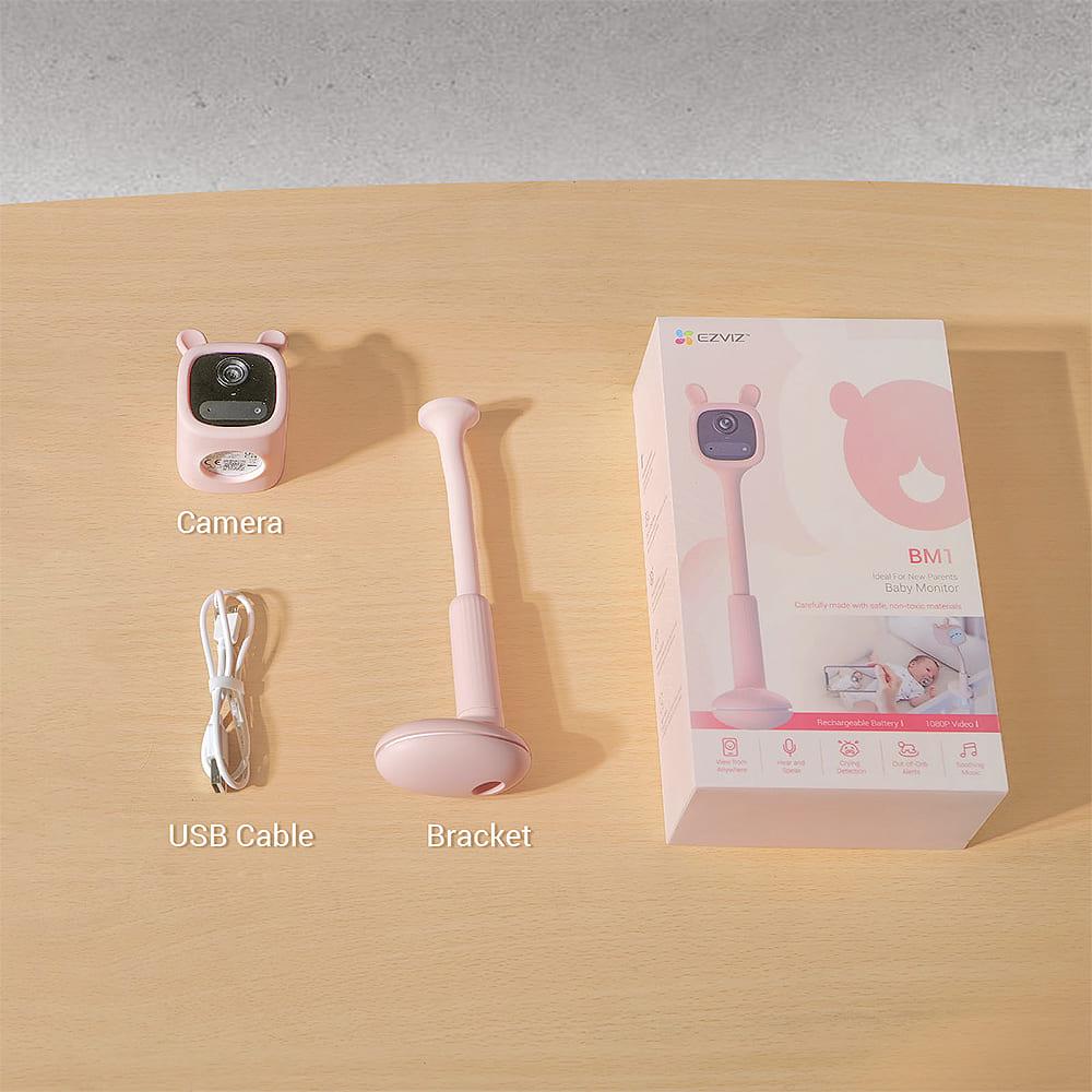 Відеоняня 2 МП Wi-Fi Ezviz BM1 4 мм Рожевий - фото 6 Відеоняня 2 МП Wi-Fi Ezviz BM1 4 мм Рожевий - фото 6