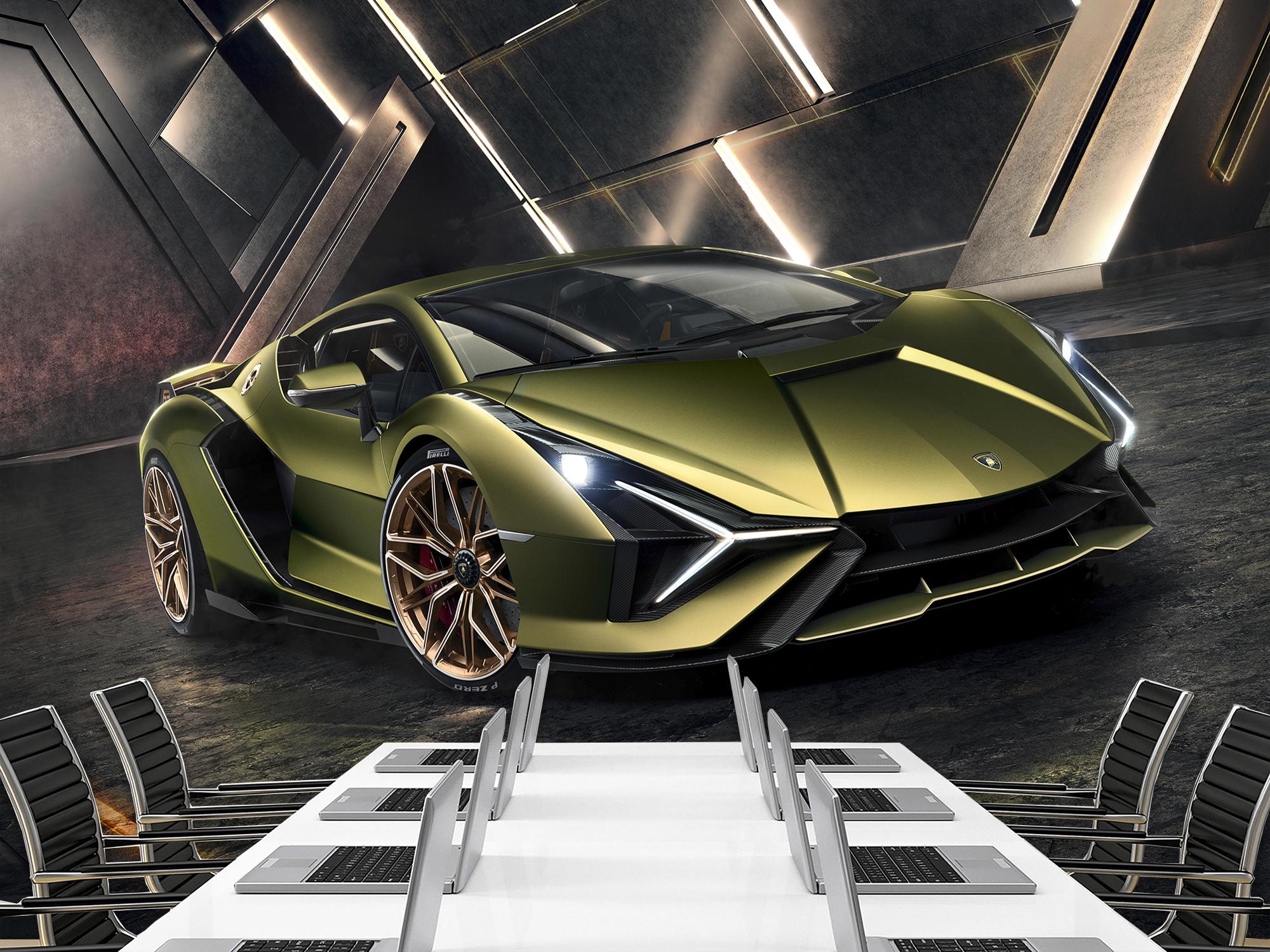 Фотообои флизелиновые Upstream с рисунком авто Lamborghini 153х230 см (S5CAR-009/3)