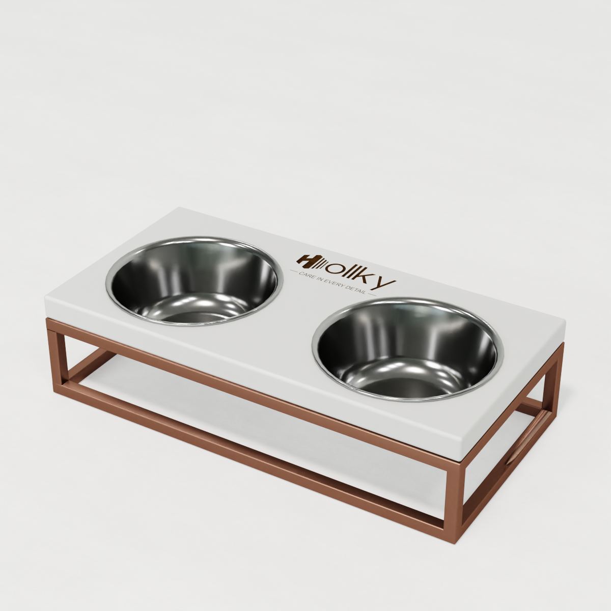 Миски на подставке для маленьких собак и котов Hollky Base S 2х0,45 л (BS-36187-GLWH) - фото 9 Миски на подставке для маленьких собак и котов Hollky Base S 2х0,45 л (BS-36187-GLWH) - фото 9