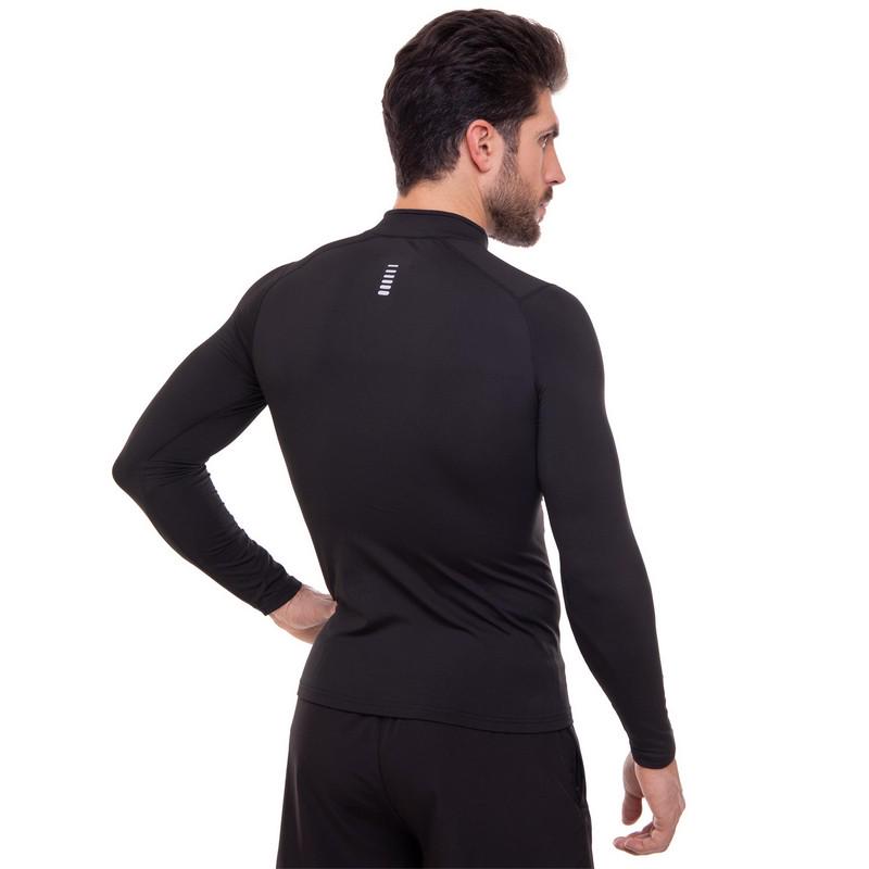 Футболка компрессионная мужская LIDONG UA-505 с длинным рукавом S 150-160 см Черный - фото 5