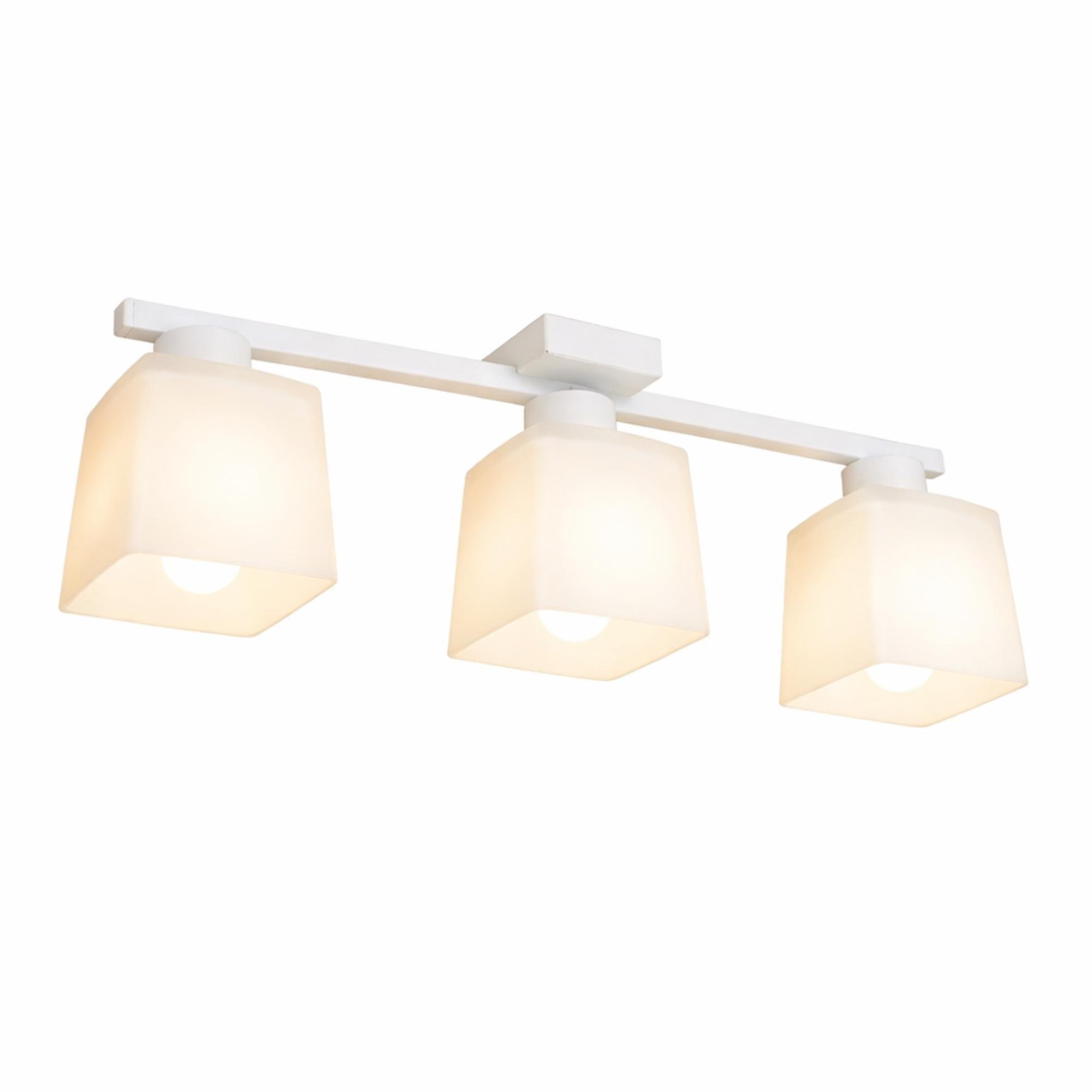 Люстра MSK ELECTRIC Sakura на три плафони під лампи Е27 Білий (NL 16510-3 WH)