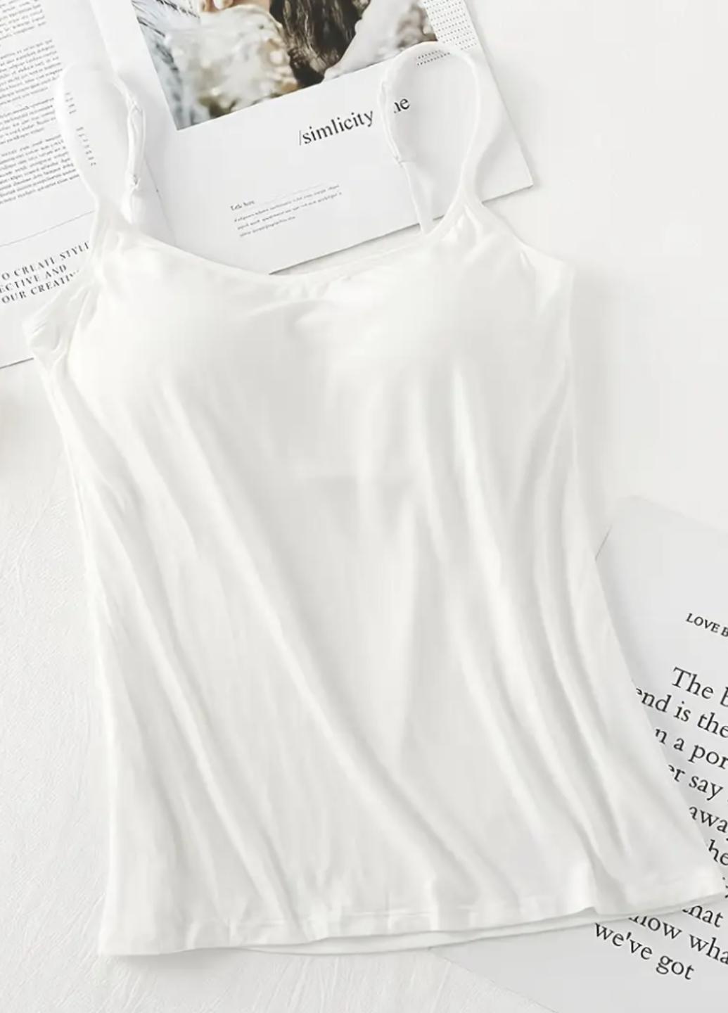 Майка женская Comfort с поролоновыми вкладышами XXL Белый (1519-48-04) - фото 4