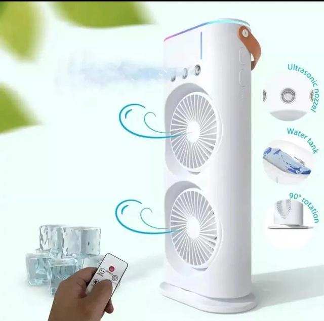 Вентилятор-зволожувач Double-ended Spray Fan акумуляторний з розпилювачем водяного туману (VV-23-M2) - фото 4