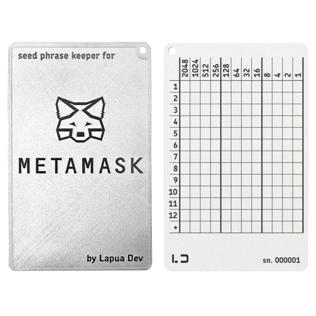Планшет мнемонический Lapua Seed Phrase Keeper для MetaMask 12+1 BIP39 слов (LSPKM/LM12+1BIP39)