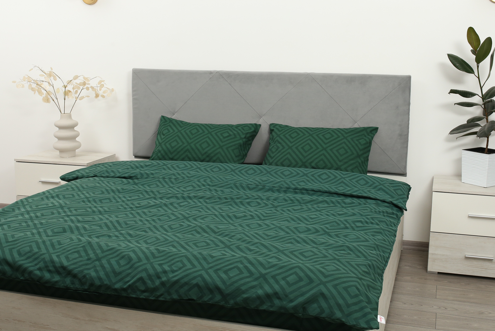 Комплект постельного белья Amore Glux-134 бязь Темно-зеленый (KPB-A1,5-GLux-134green (70x70)_) - фото 2 Комплект постельного белья Amore Glux-134 бязь Темно-зеленый (KPB-A1,5-GLux-134green (70x70)_) - фото 2