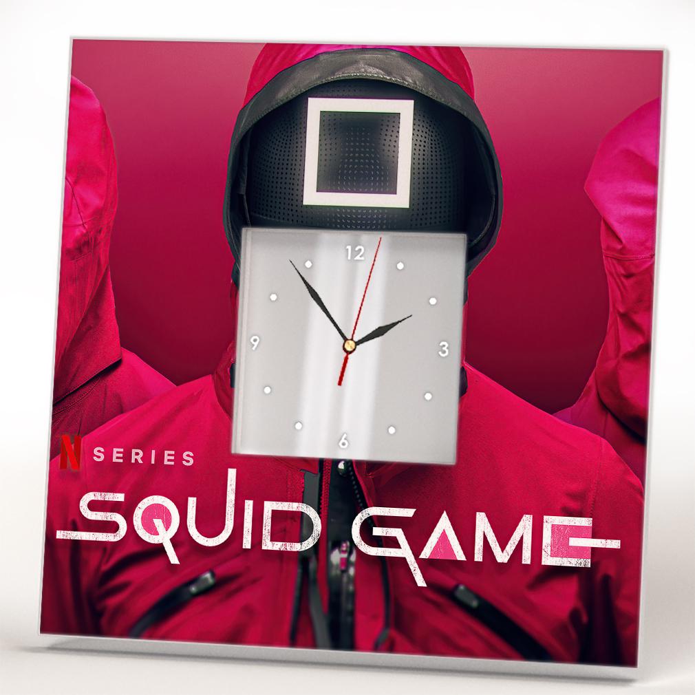 Часы Сериал ''Игра в кальмара'' 260x260 мм (C04446)