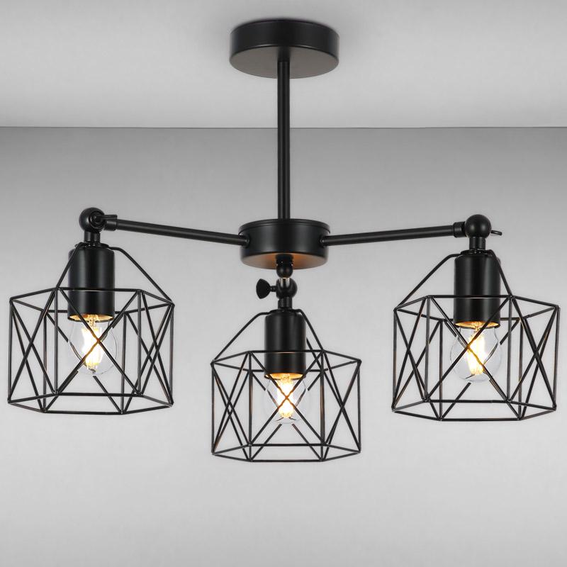 Люстра потолочная Light House LS-16093/3 BK на три лампы Черный