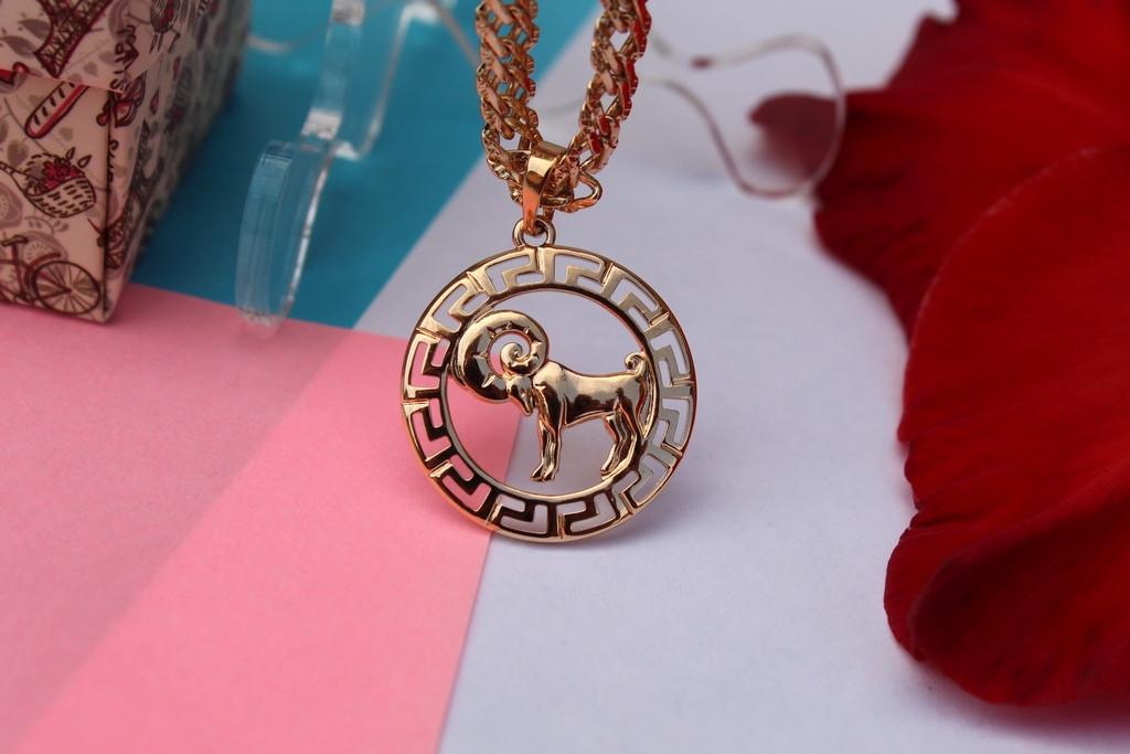 Кулон Xuping Jewelry Зодиак Овен 2,5 см Золотистый