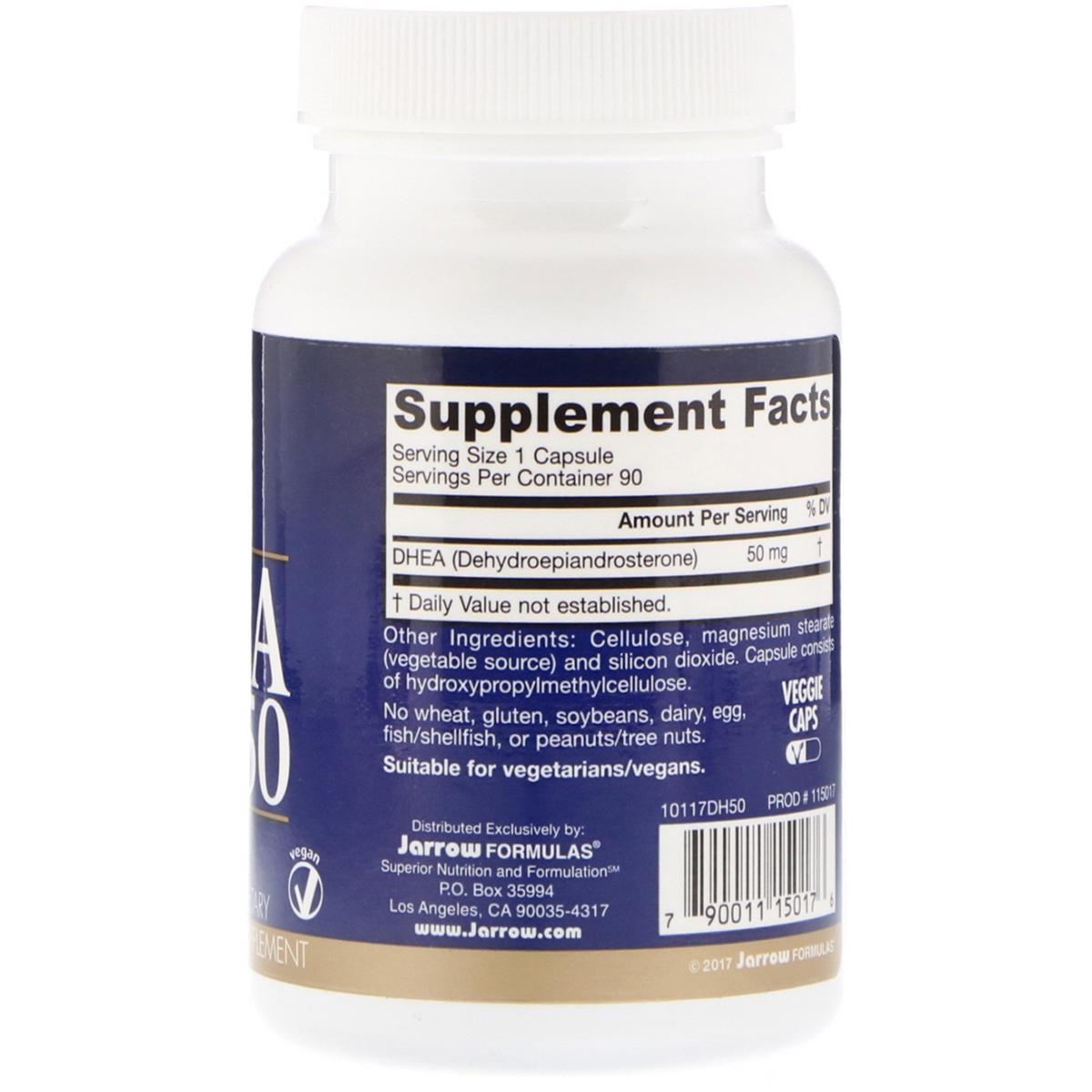 Дегидроэпиандростерон Jarrow Formulas DHEA 50 мг 90 гелевых капсул (JRW15017) - фото 2 Дегидроэпиандростерон Jarrow Formulas DHEA 50 мг 90 гелевых капсул (JRW15017) - фото 2