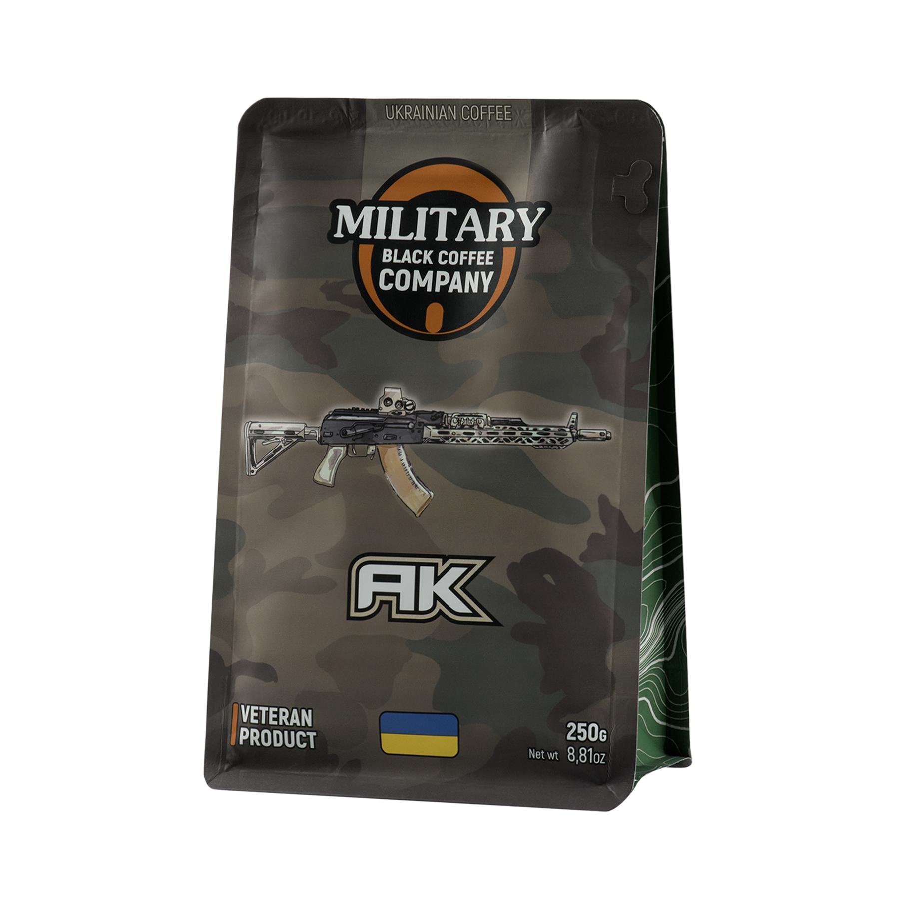 Кава MILITARY BLACK COFFEE COMPANY зерно AK-Бразілія Бурбон