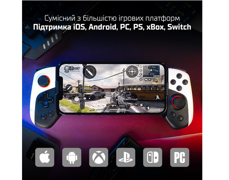 Геймпад беспроводной телескопический с охлаждением 300 мАч для iPhone/Android (2391934630) - фото 5