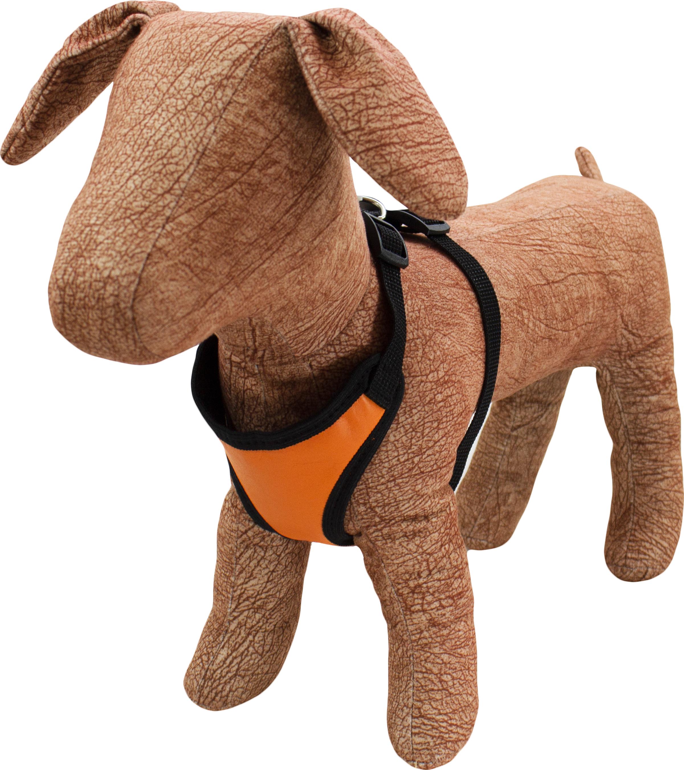 Нагрудник с сеткой Lucky Pet №3 кожаный 40-57/41-67 см Оранжевый (4820224218984)