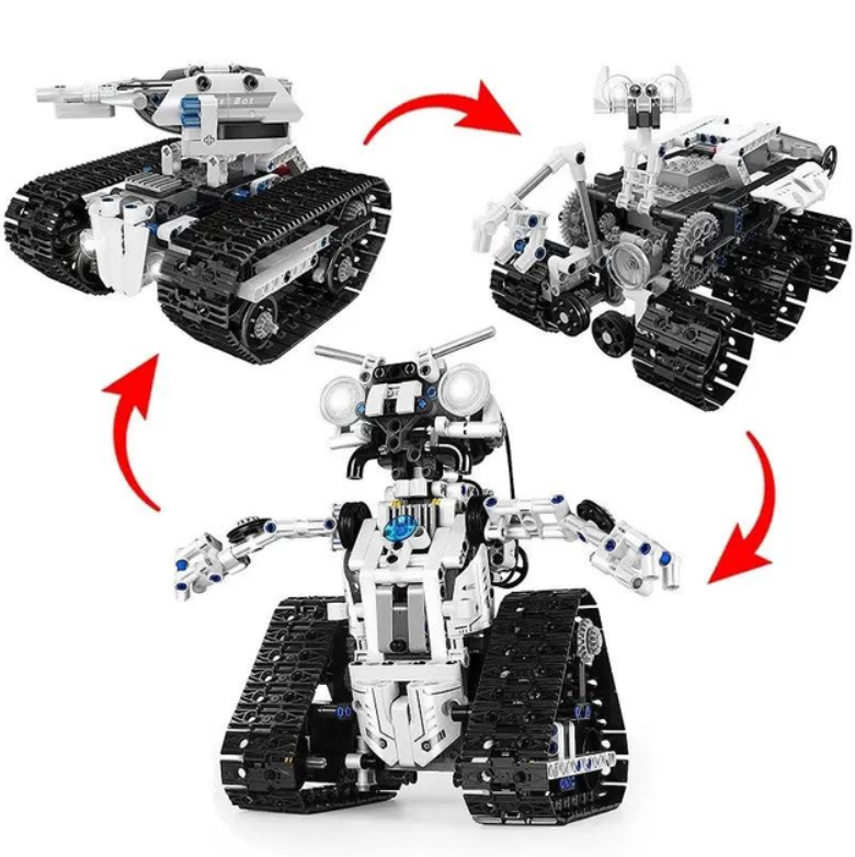 Конструктор робот на радиоуправлении Transbot STEM RC Control WALL-E ВОЛЛ-И 3в1 программируемый 606 дет. (15046) - фото 2