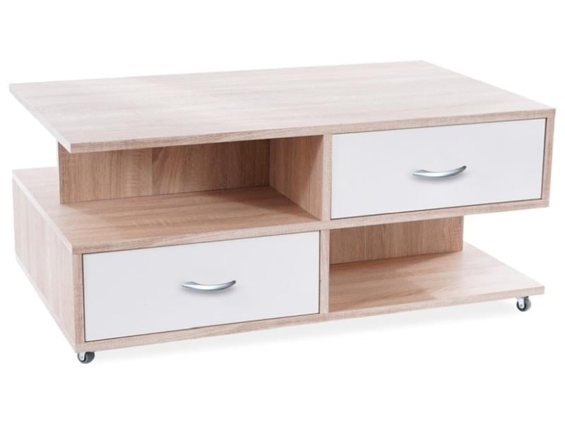 Журнальный столик Astoria 100х60х45 Дуб Сонома/Белый матовый