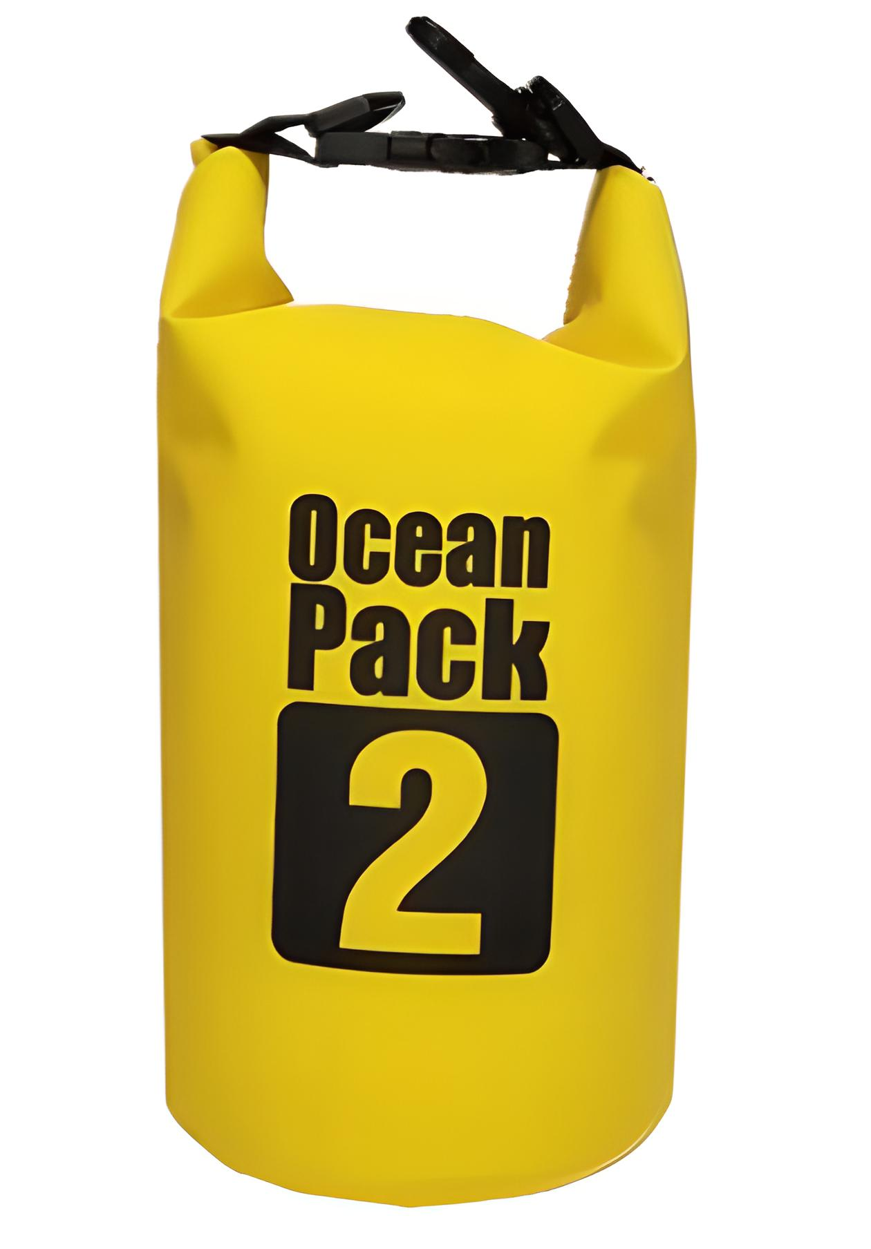 Водонепроникна сумка рюкзак гермомешок з шлейкою на плече Ocean Pack 2 л Yellow (5535642512)