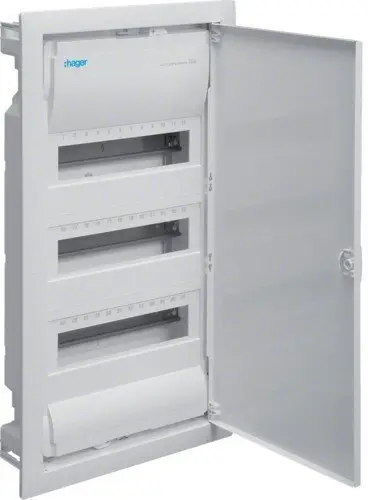 Щит розподільчий внутрішній Hager Volta на 36/42 модулів з металевими дверцятами (VU36UA)