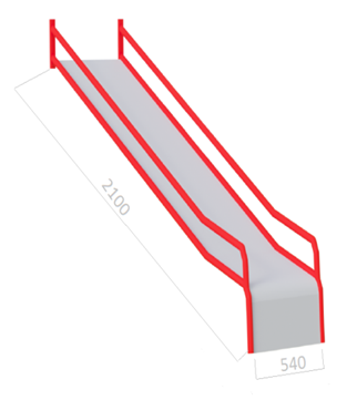 Елемент ігрового комплексу Tobi Sho Спуск металевий 2100х540 мм - фото 2