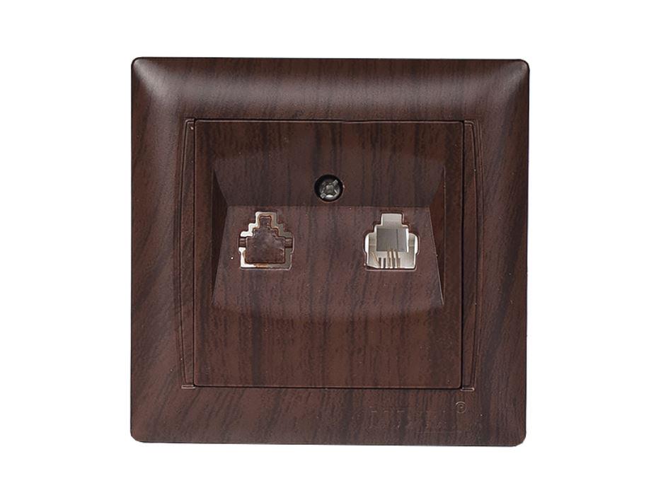 Розетка телефонная Luxel Primera Вишневый (3910)